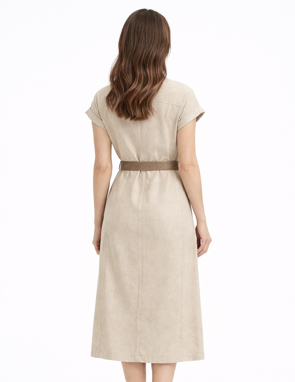 Vestido midi casual foley's para mujer