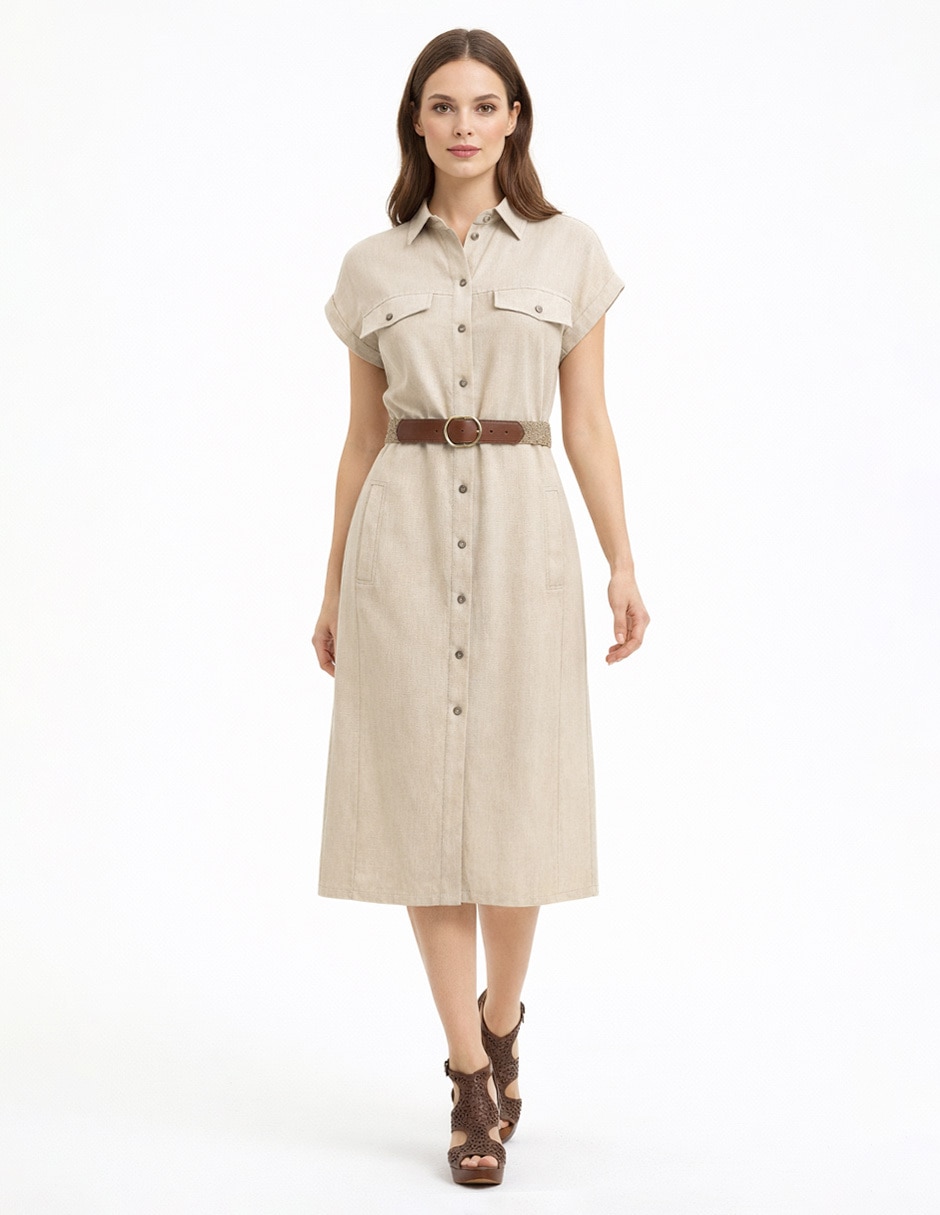 Vestido midi casual foley's para mujer