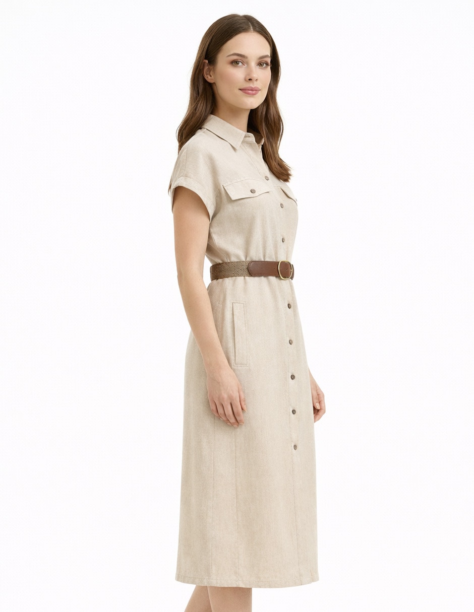 Vestido midi casual foley's para mujer