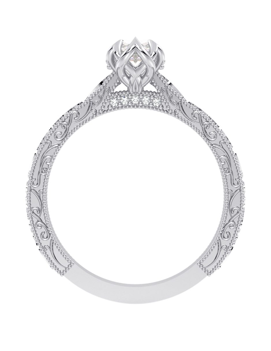 Anillo de compromiso de Oro 14 k zirconia 2