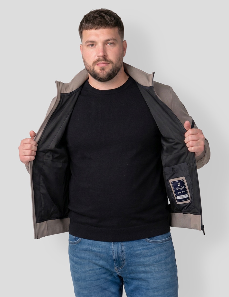 Chamarra casual Greenlander Softshell con bolsillos para hombre