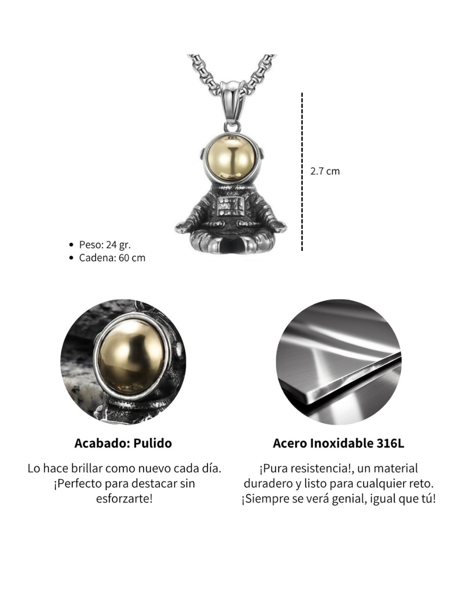 Collar con dije de astronauta Chulada