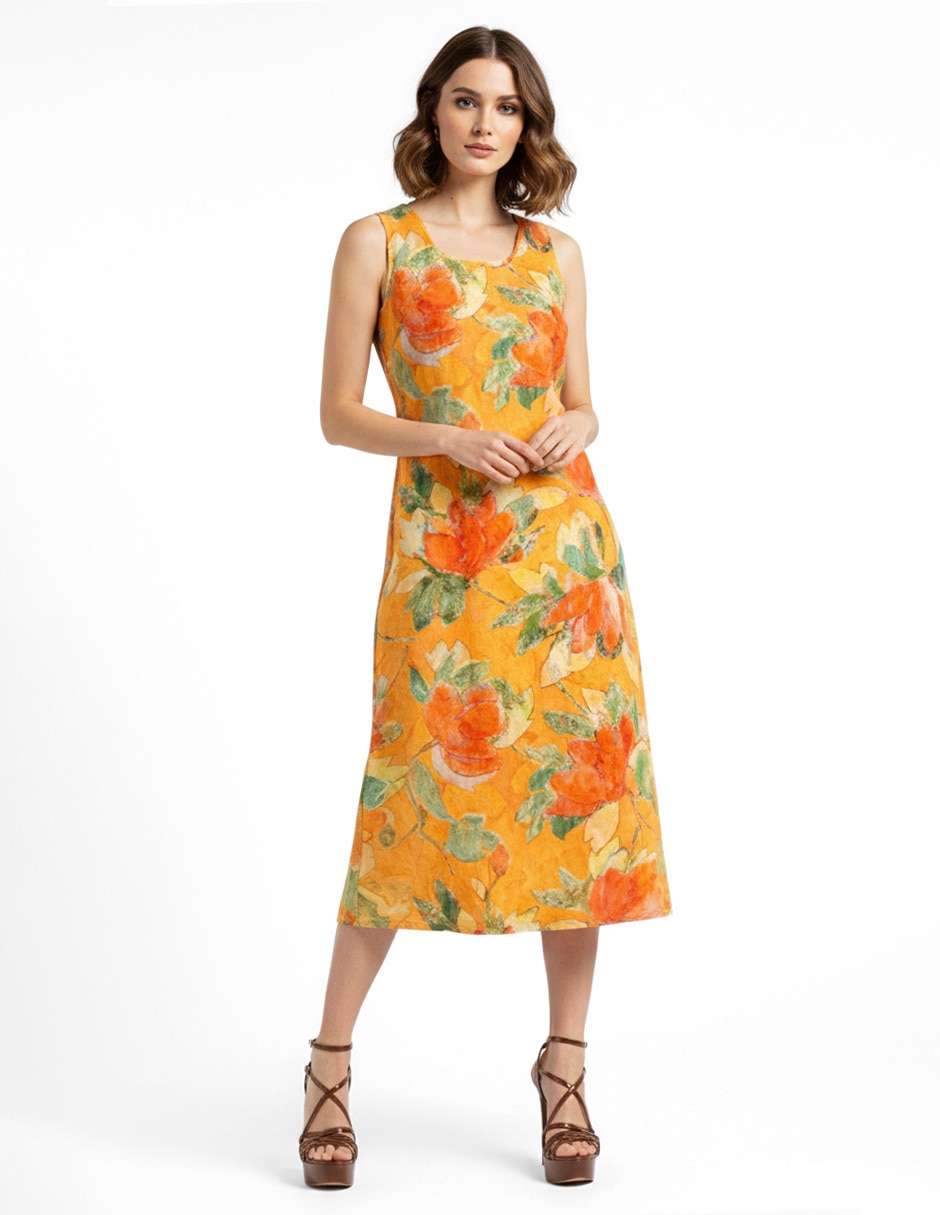 Vestido midi casual foley's para mujer