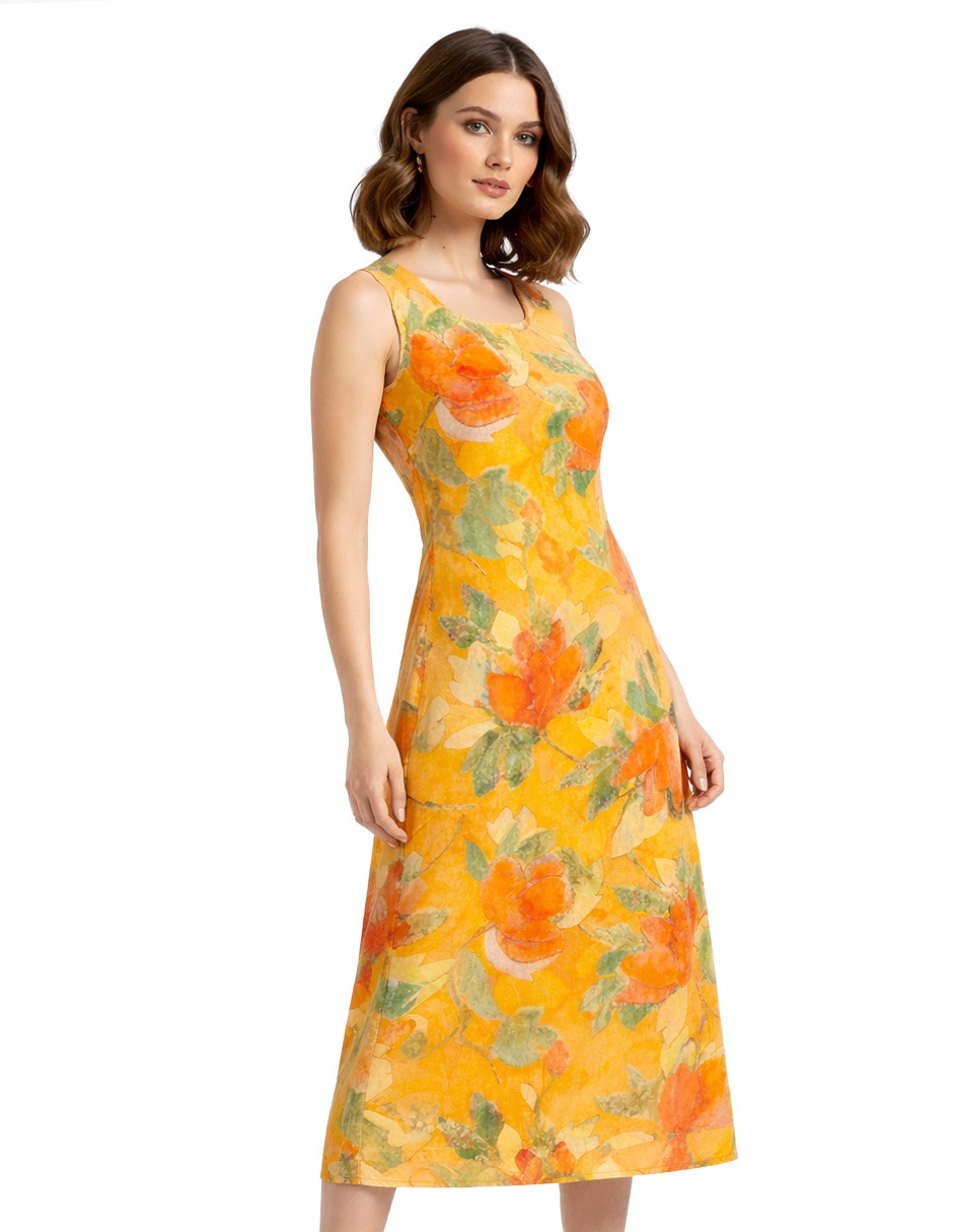 Vestido midi casual foley's para mujer