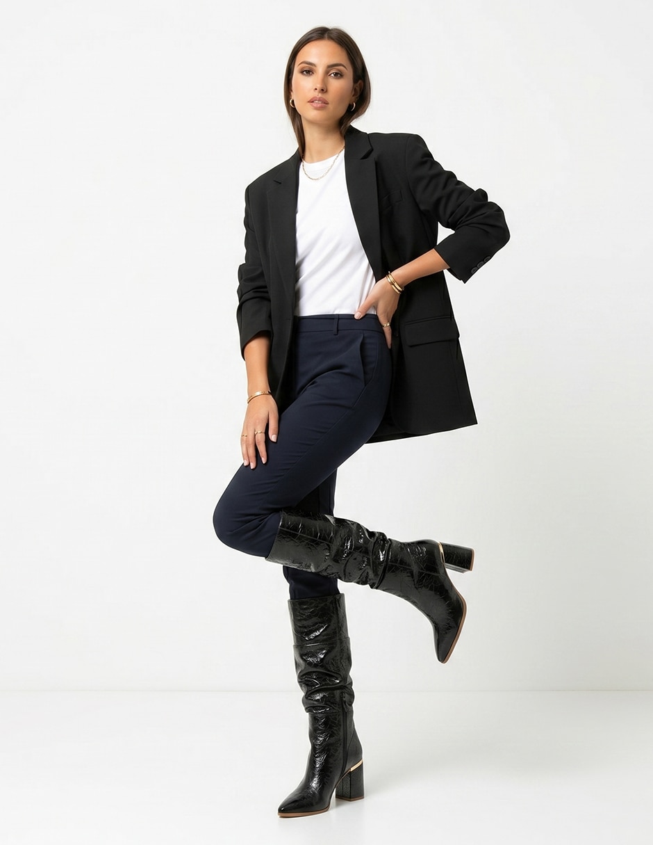 Bota abajo de la rodilla kuali shoes botas slouchy para mujer