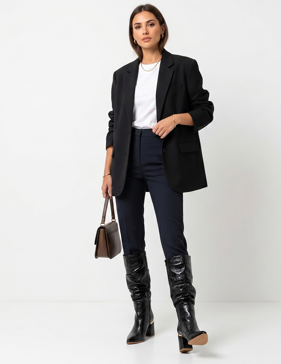 Bota abajo de la rodilla kuali shoes botas slouchy para mujer