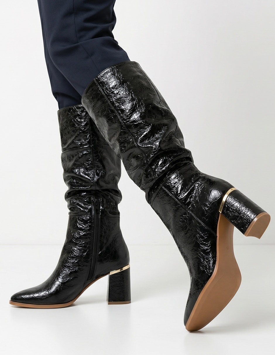 Bota abajo de la rodilla kuali shoes botas slouchy para mujer