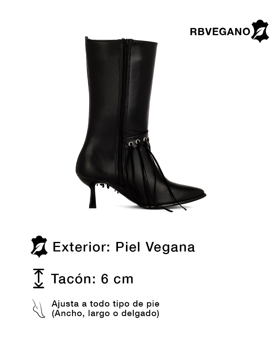 Bota cowboy abajo de la rodilla Rbcollection Rbvegano de para mujer