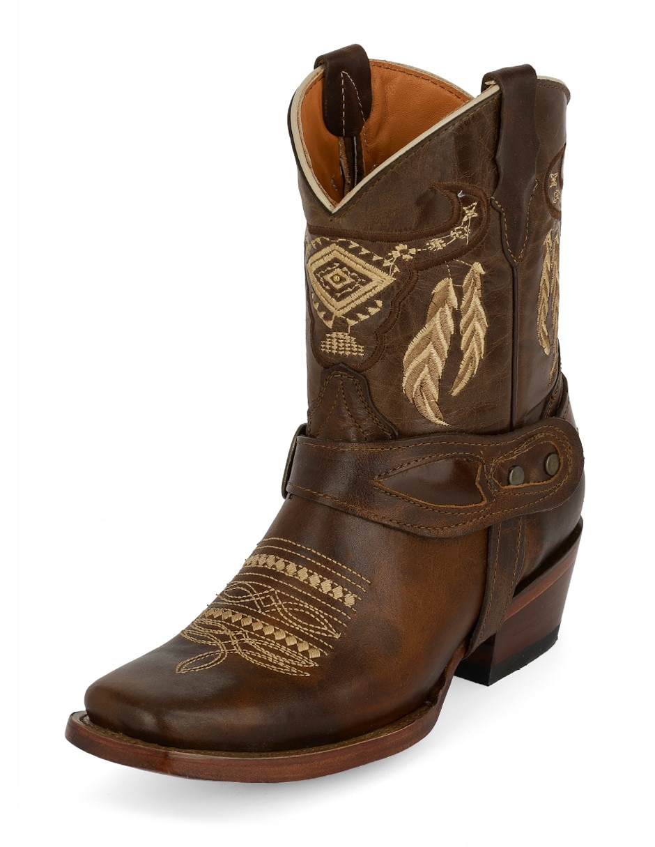 Bota cowboy media pierna Rbcollection rbsoul de piel para mujer
