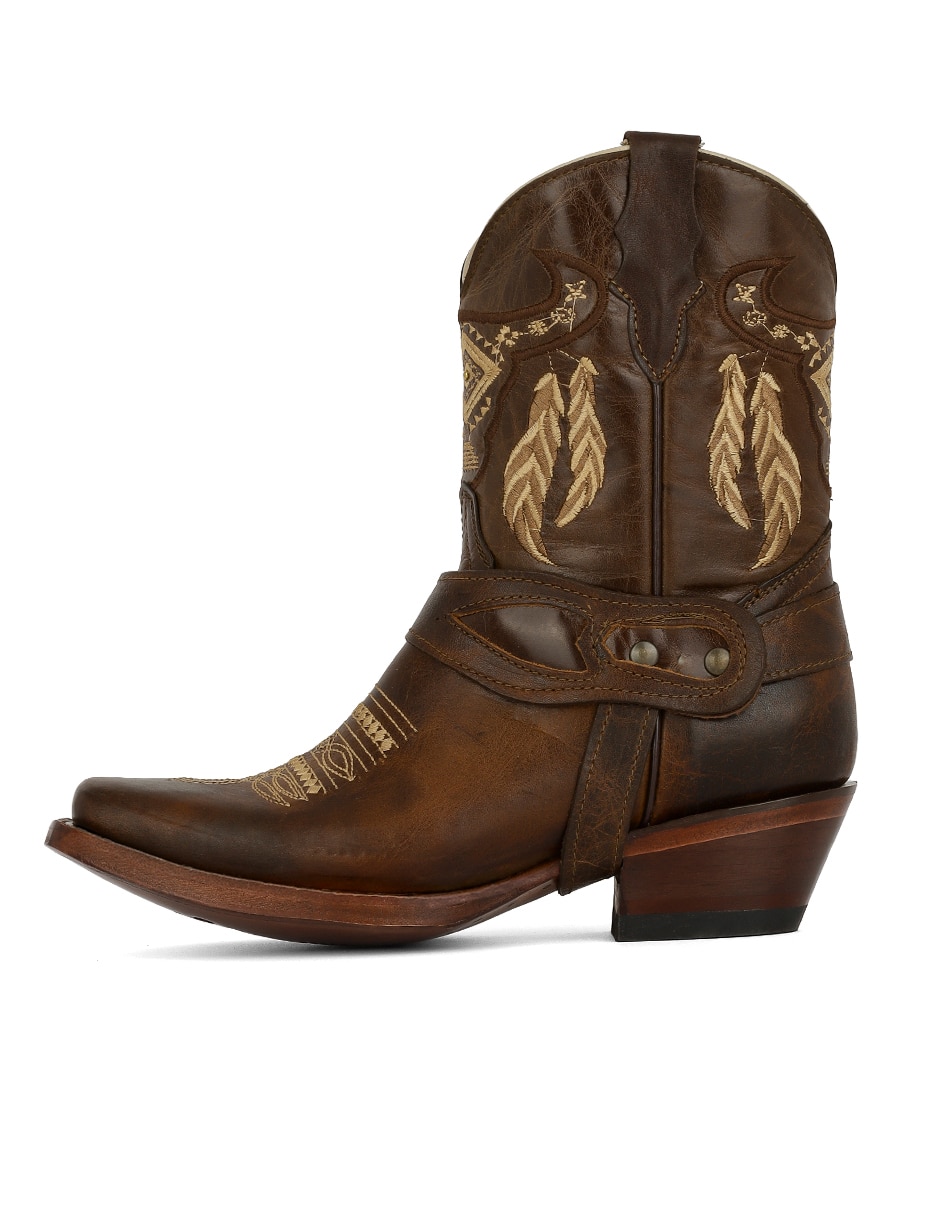 Bota cowboy media pierna Rbcollection rbsoul de piel para mujer