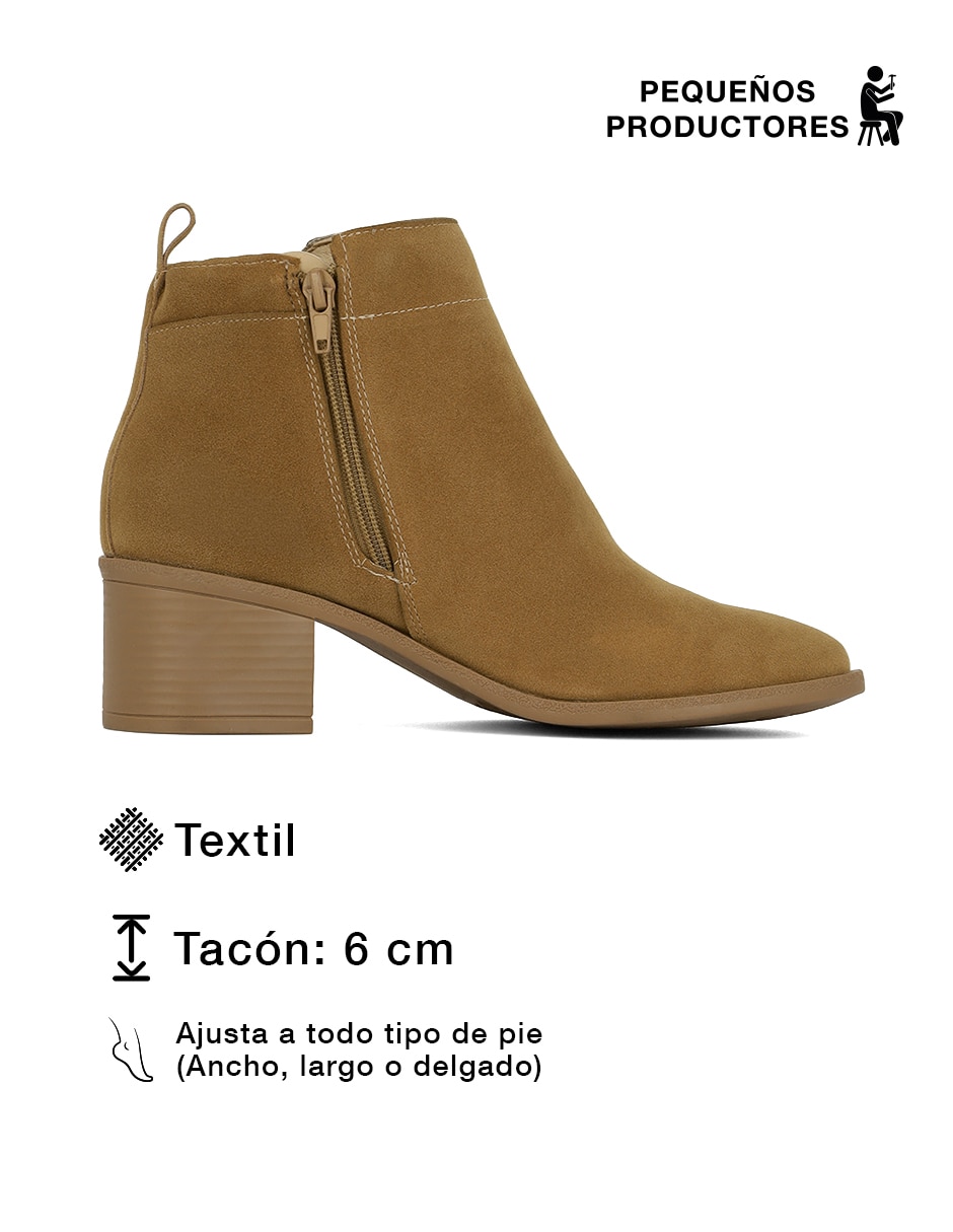 Bota cowboy al tobillo Rbcollection d para mujer
