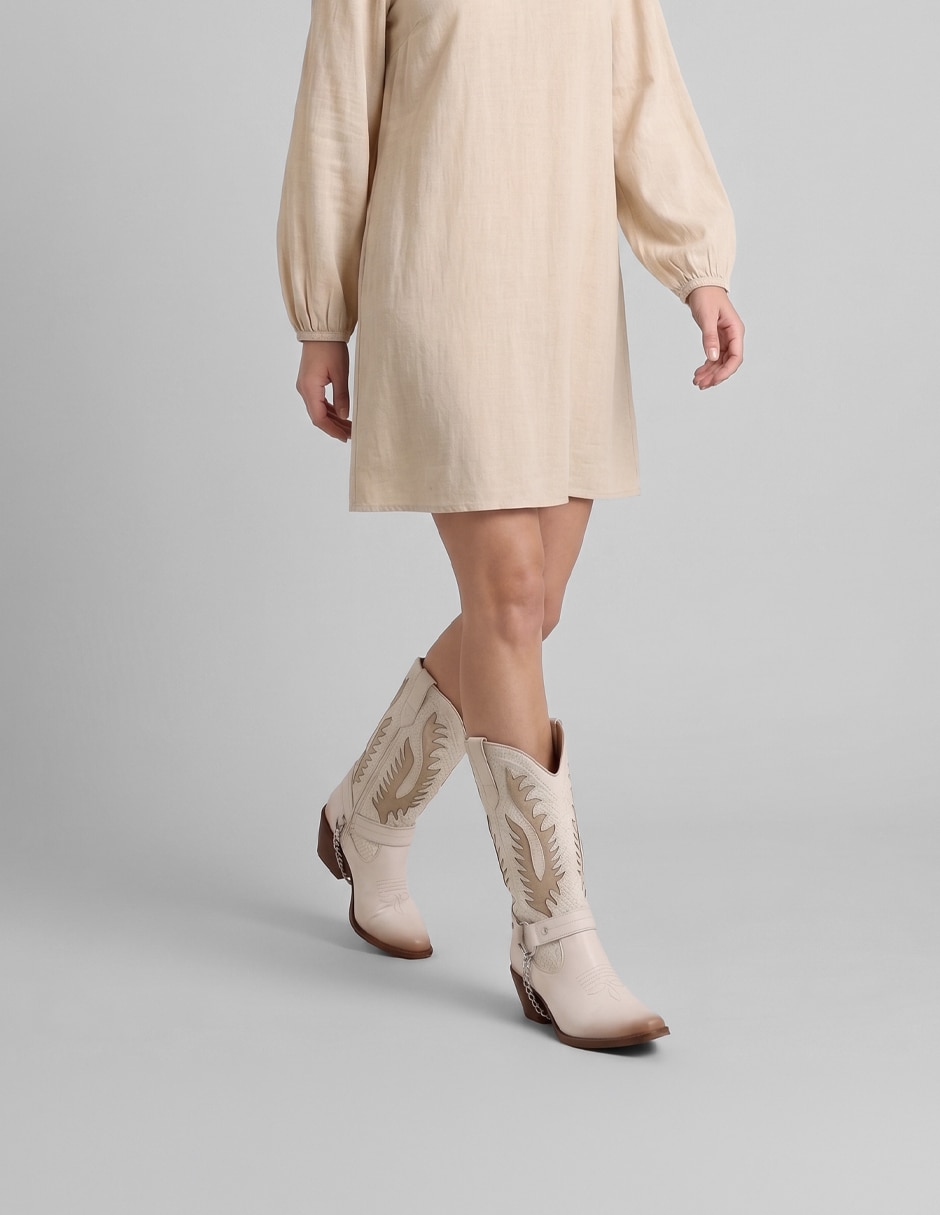Bota cowboy abajo de la rodilla Rbcollection Rbvegano de para mujer