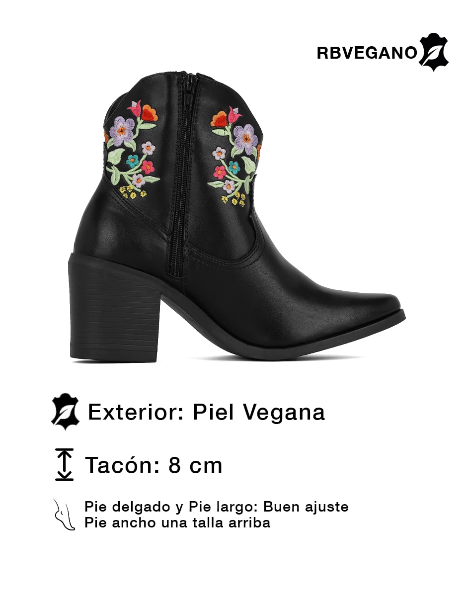 Bota cowboy arriba del tobillo Rbcollection Rbvegano de para mujer