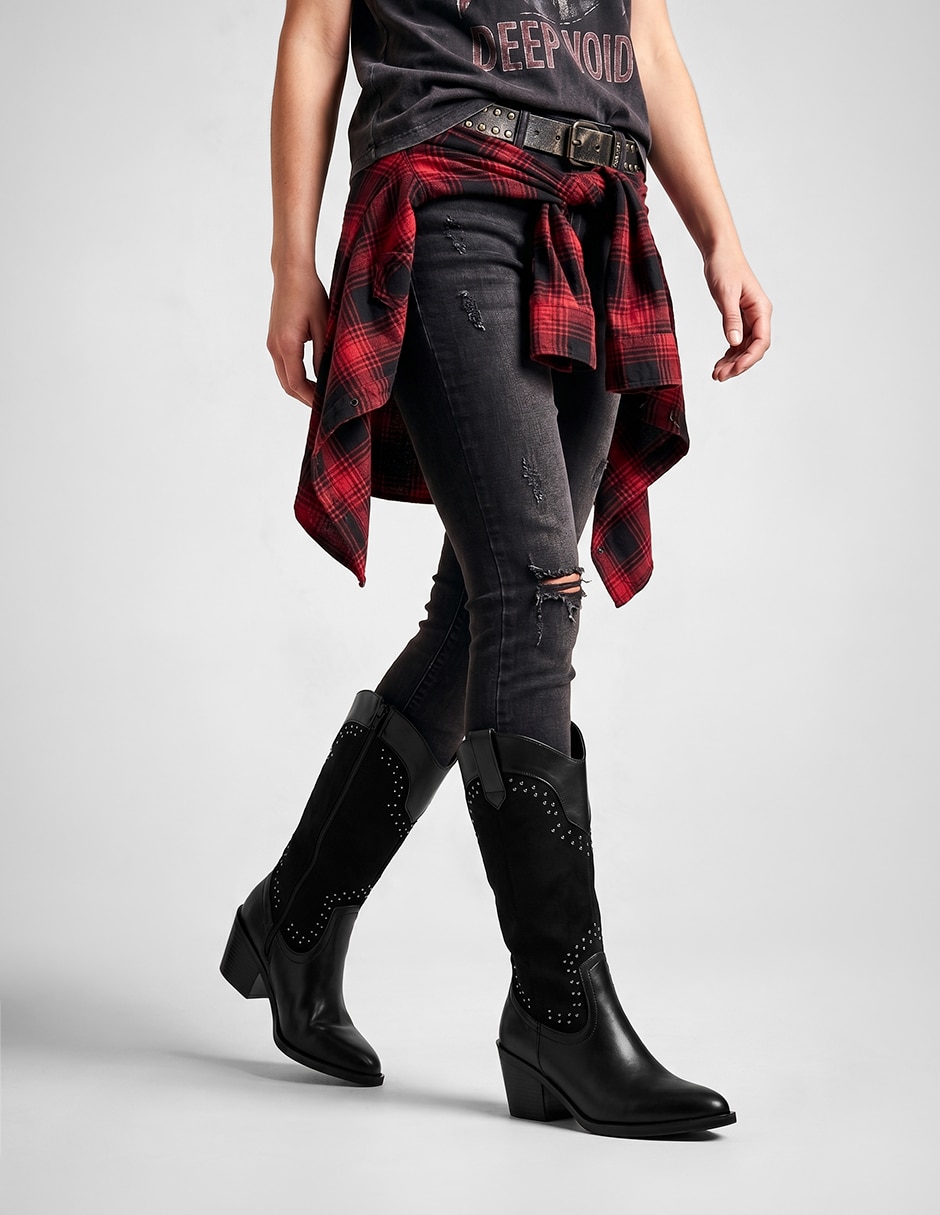 Bota cowboy abajo de la rodilla Rbcollection Rbvegano de para mujer