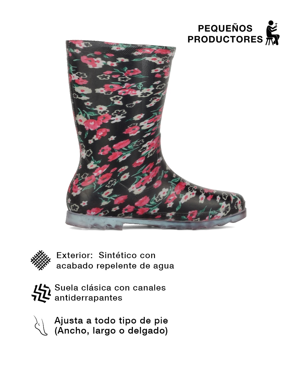 Bota para lluvia media pierna rbbasics de para mujer