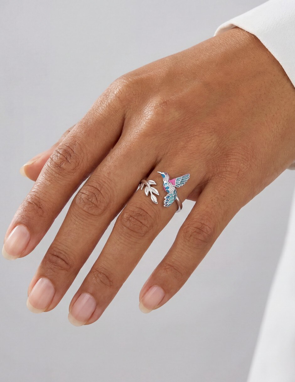 Anillo de colibrí Nature P 925 de plata circonita pulido 5