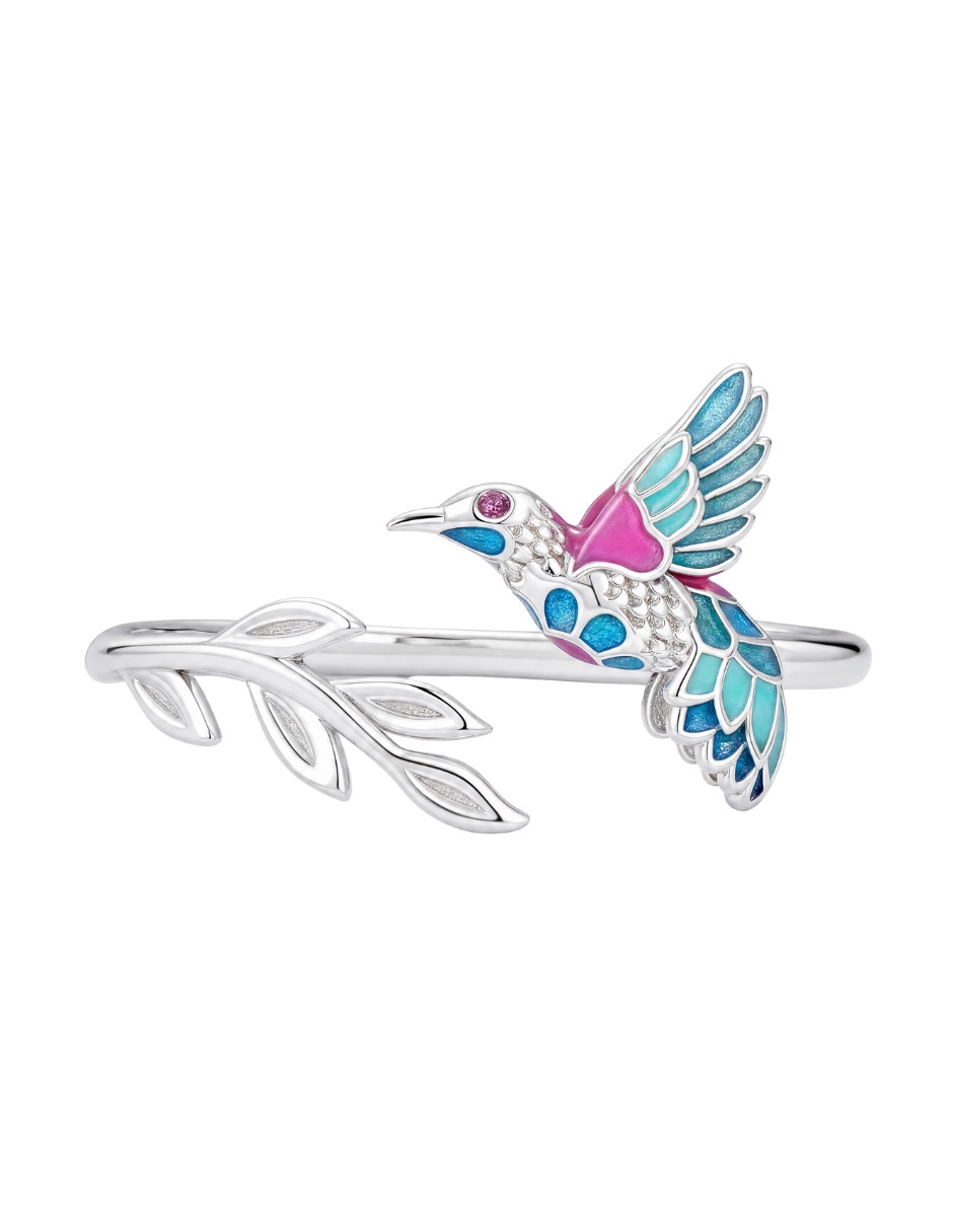 Anillo de colibrí Nature P 925 de plata circonita pulido Anillo de colibrí Nature P 925 de plata circonita pulido