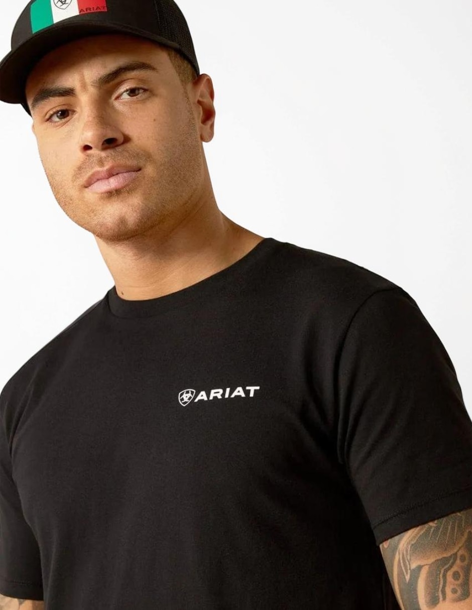 Playera ariat viva méxico cuello redondo para hombre