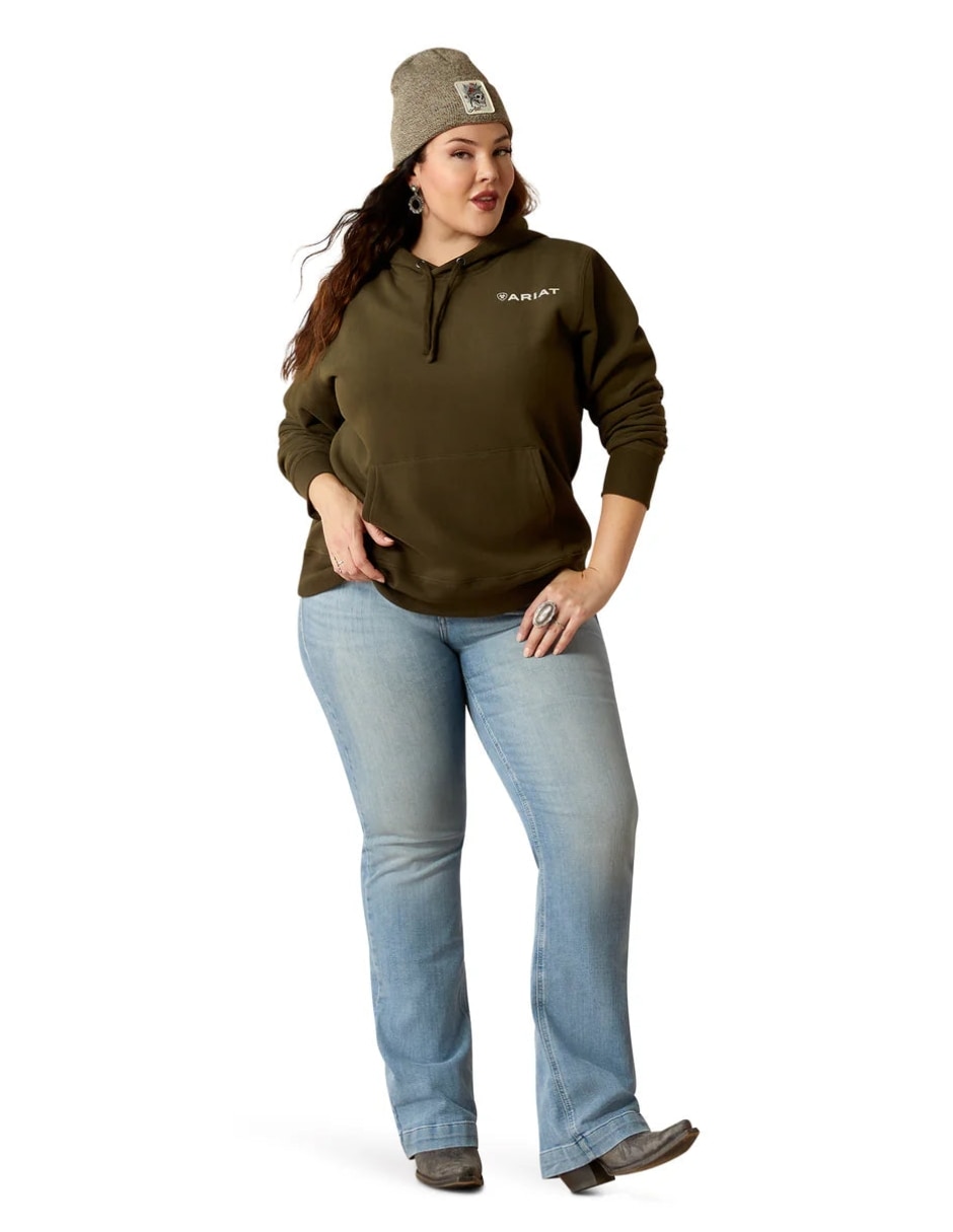 Sudadera con capucha y bolsa Ariat Stamp para mujer