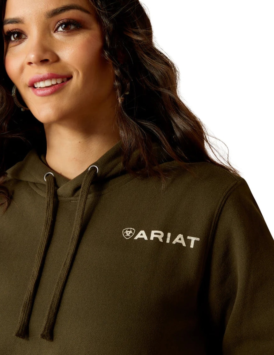 Sudadera con capucha y bolsa Ariat Stamp para mujer