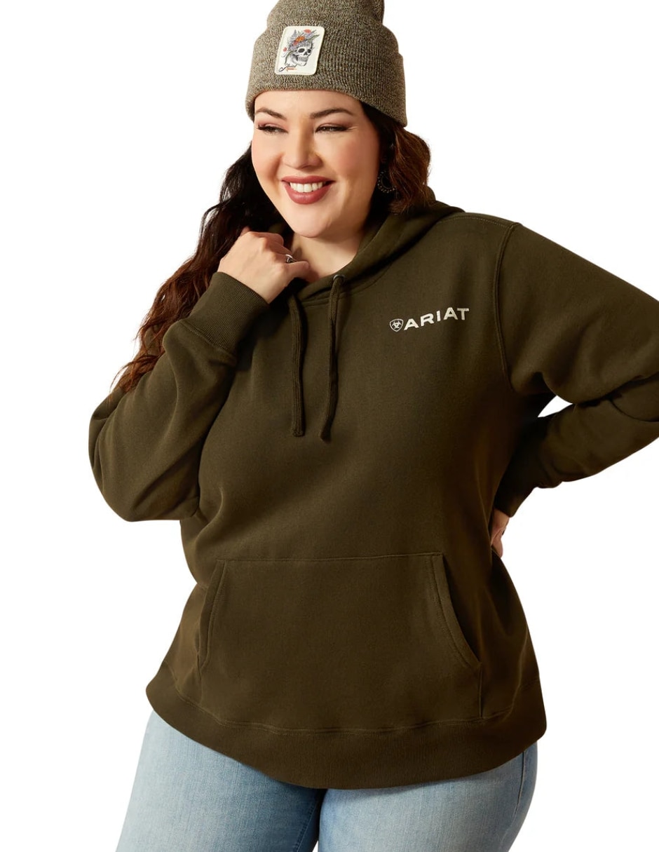 Sudadera con capucha y bolsa Ariat Stamp para mujer