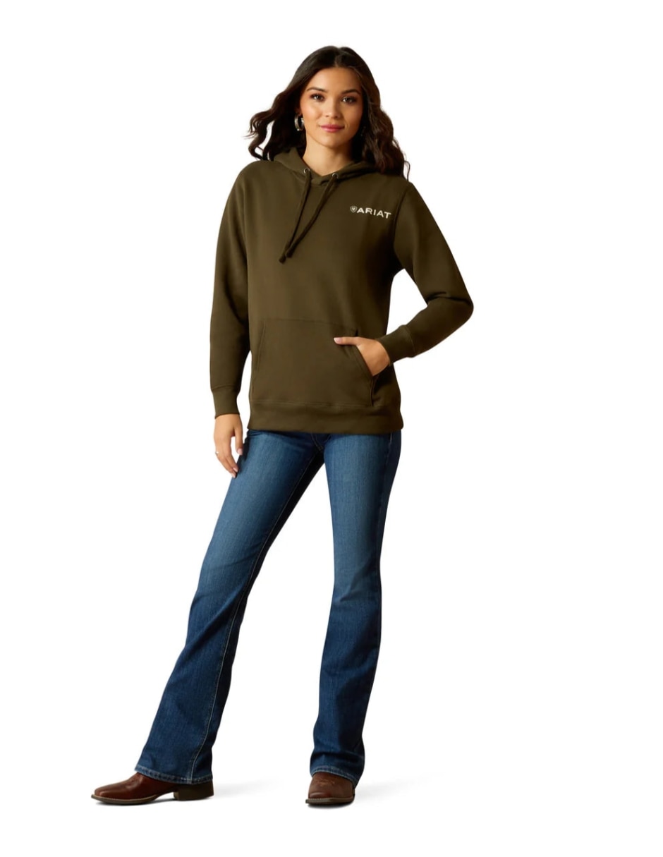 Sudadera con capucha y bolsa Ariat Stamp para mujer