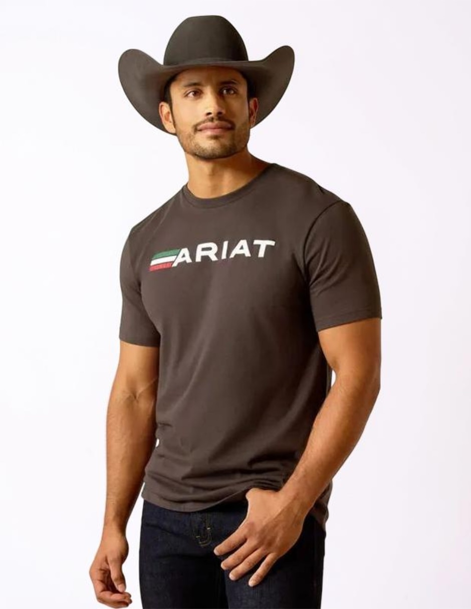 Playera ariat viva cuello redondo para hombre