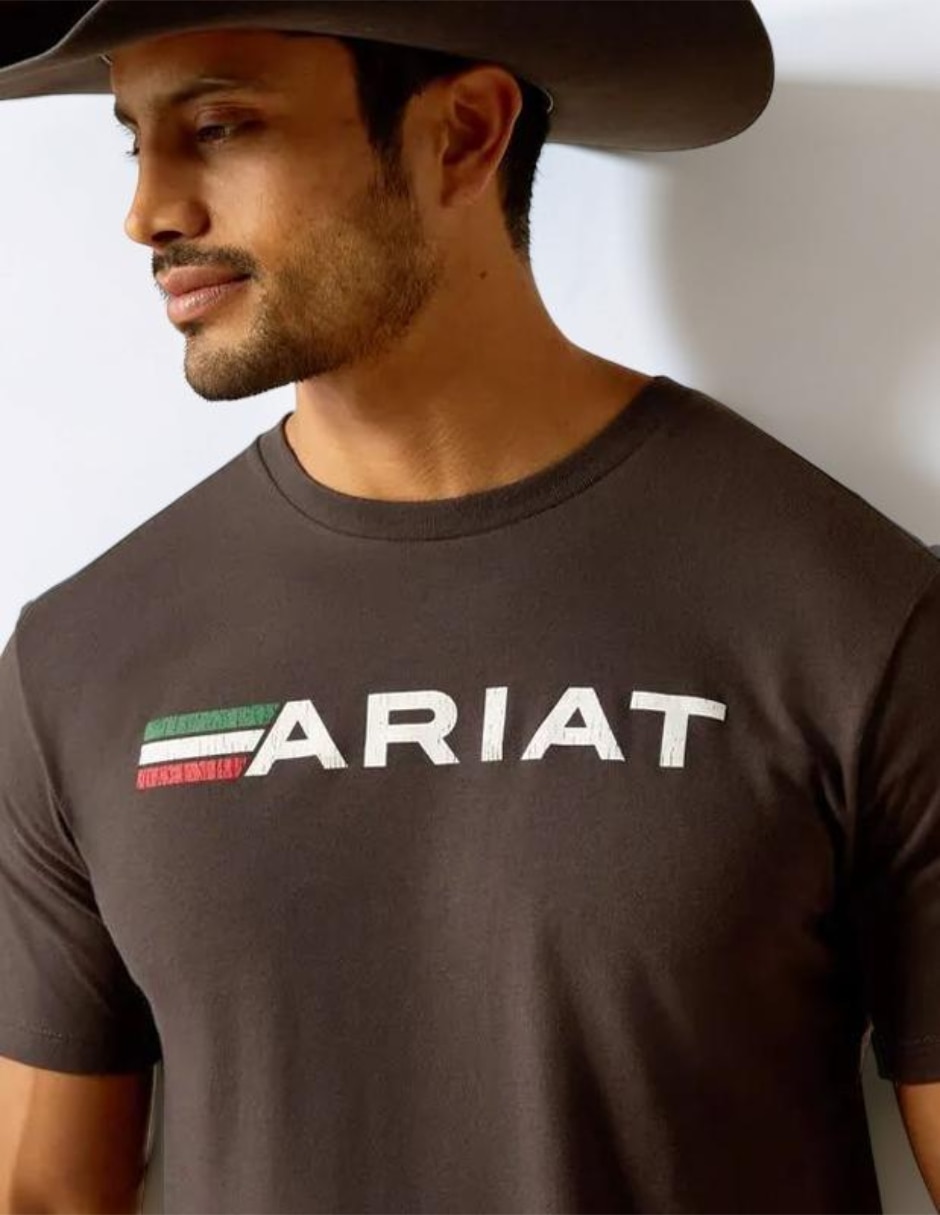 Playera ariat viva cuello redondo para hombre