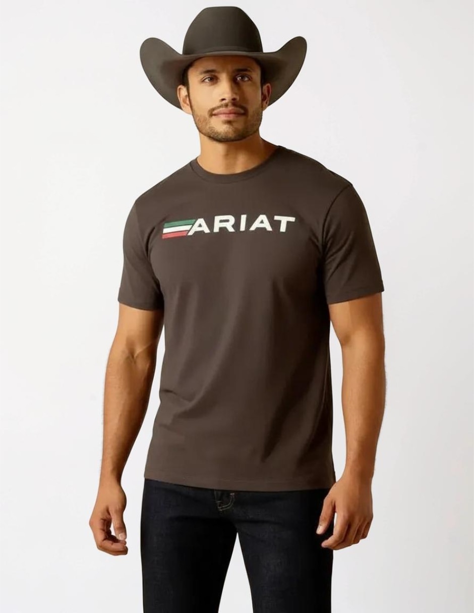 Playera ariat viva cuello redondo para hombre