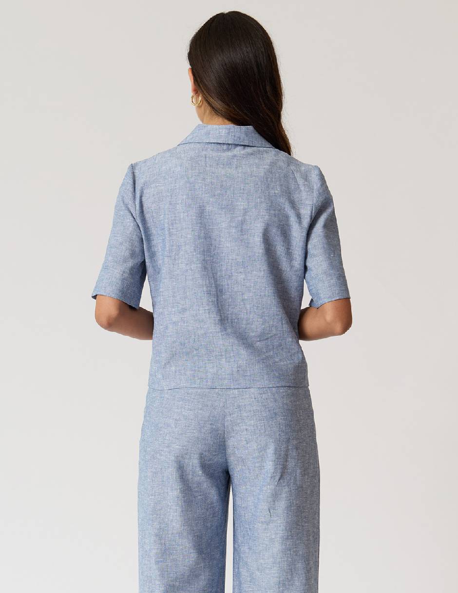 Blusa Criteria manga corta para mujer