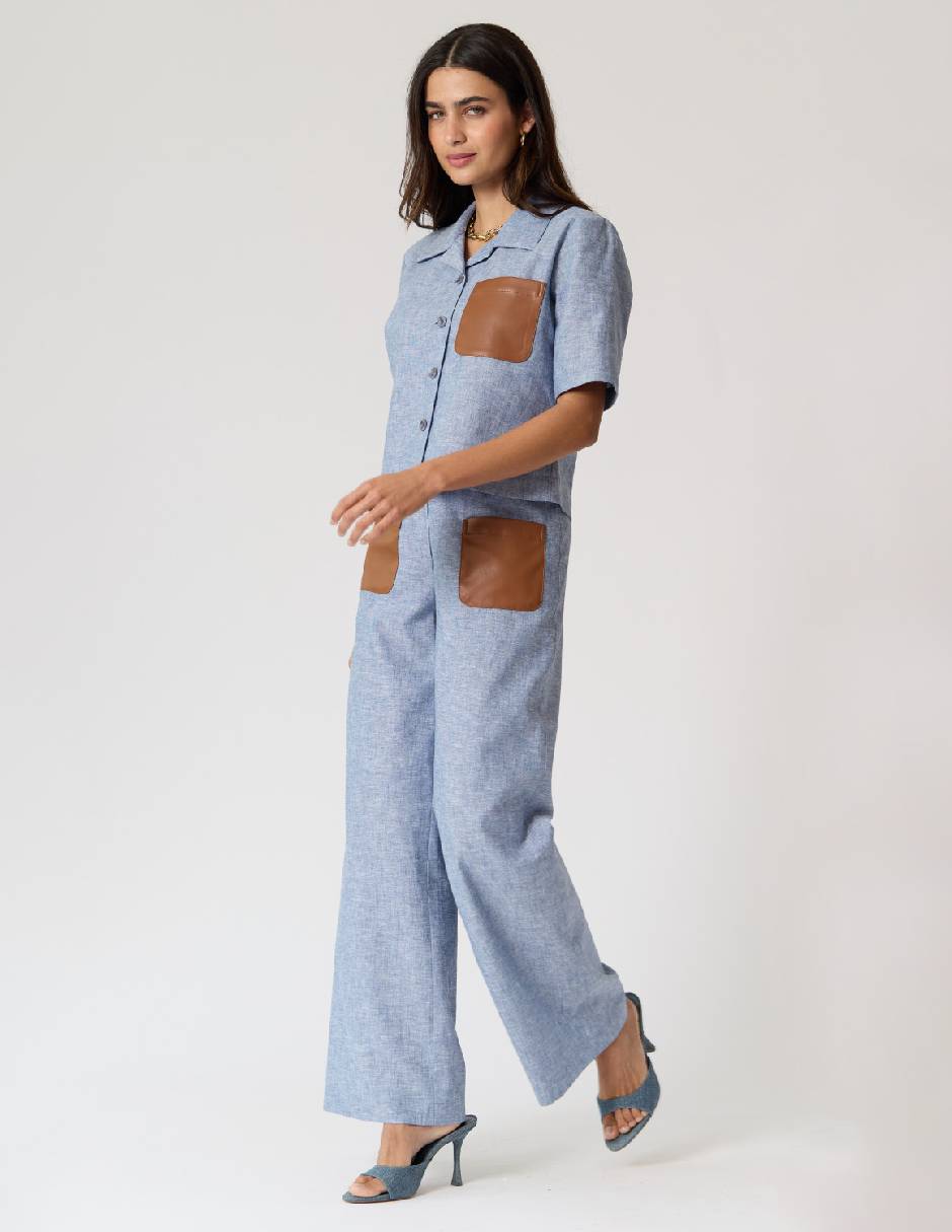 Blusa Criteria manga corta para mujer