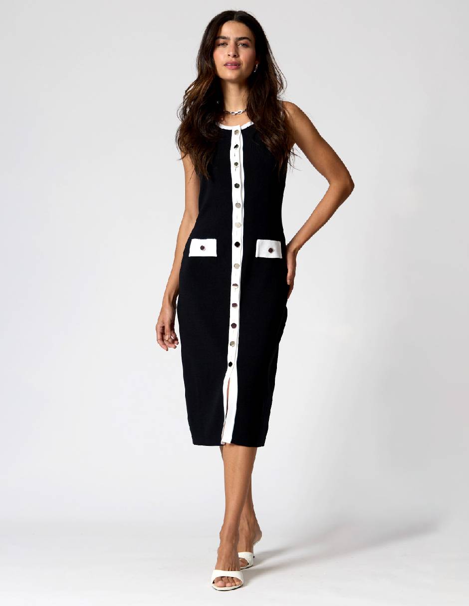 Vestido midi casual Criteria para mujer