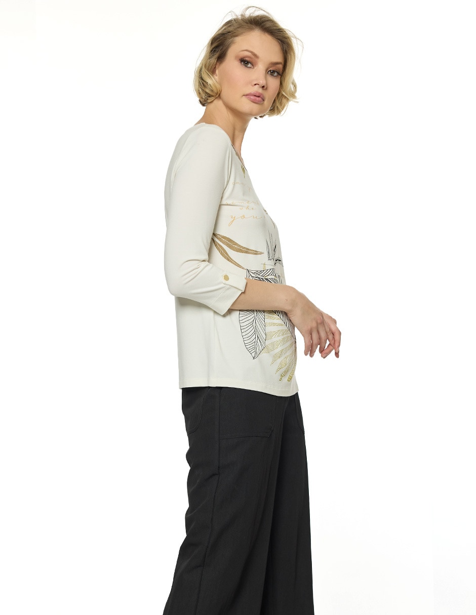 Blusa Foley's manga 3/4 para mujer