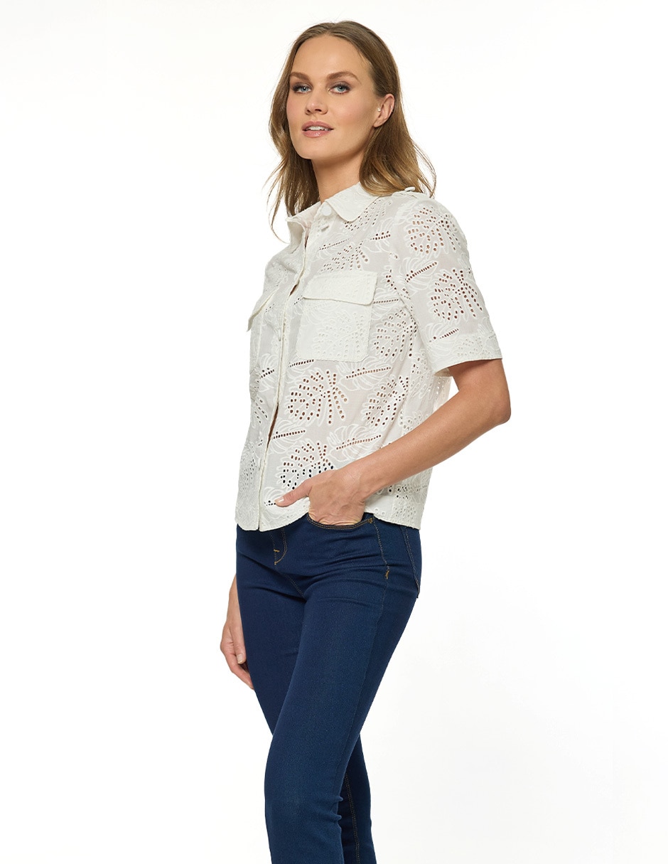 Blusa Foley's manga corta para mujer