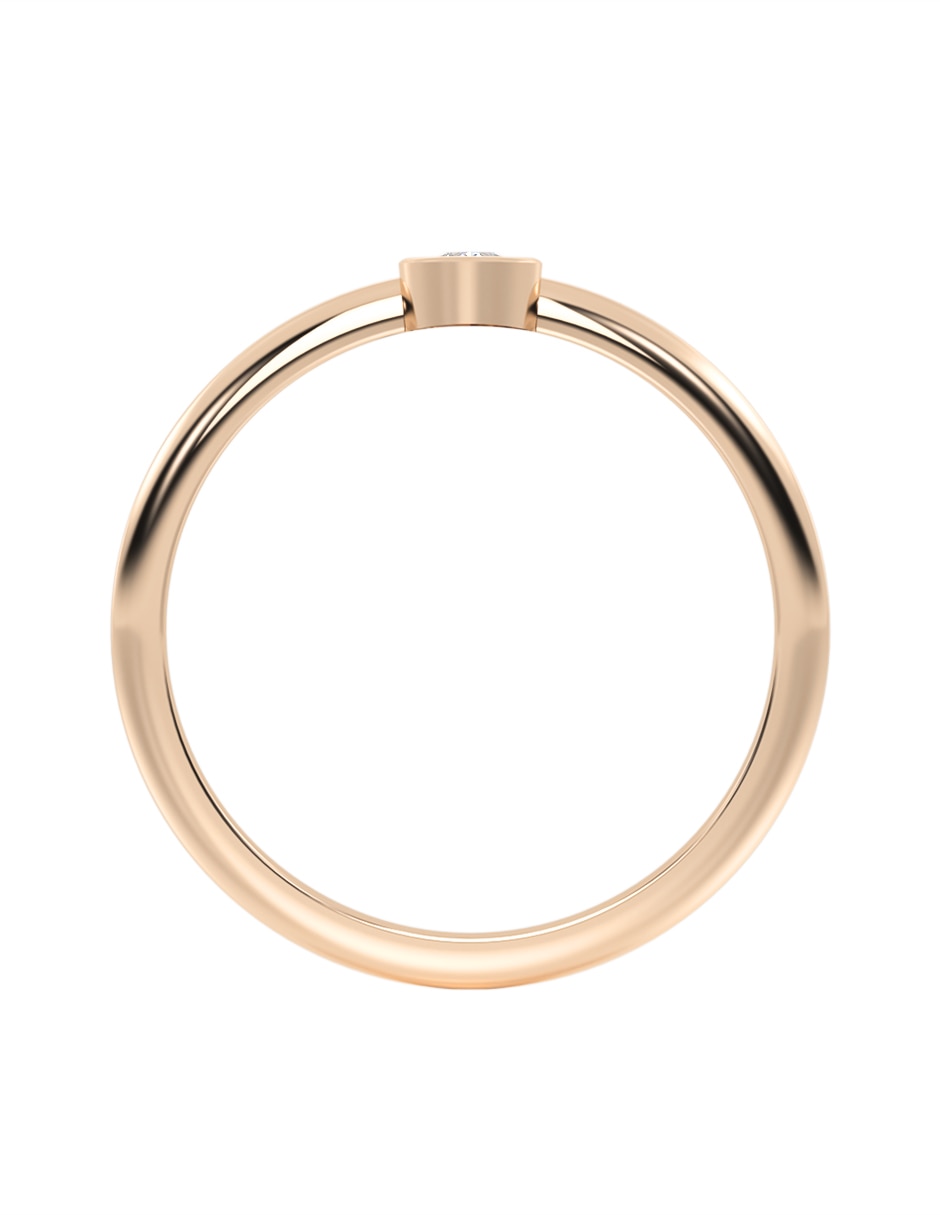 Anillo de gota 10 k de oro zirconia brillante 2