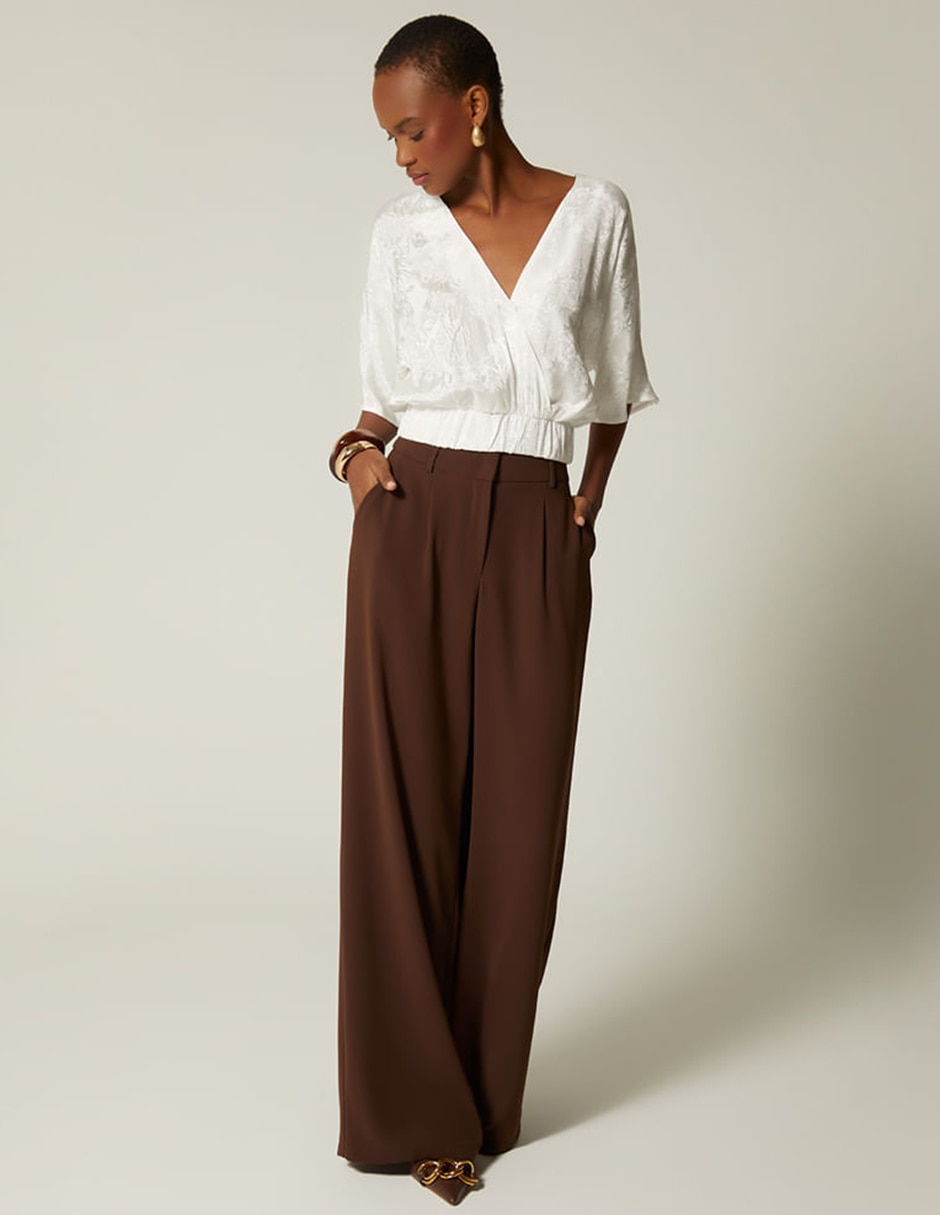 Pantalón de vestir STUDIO F Palazzo para mujer