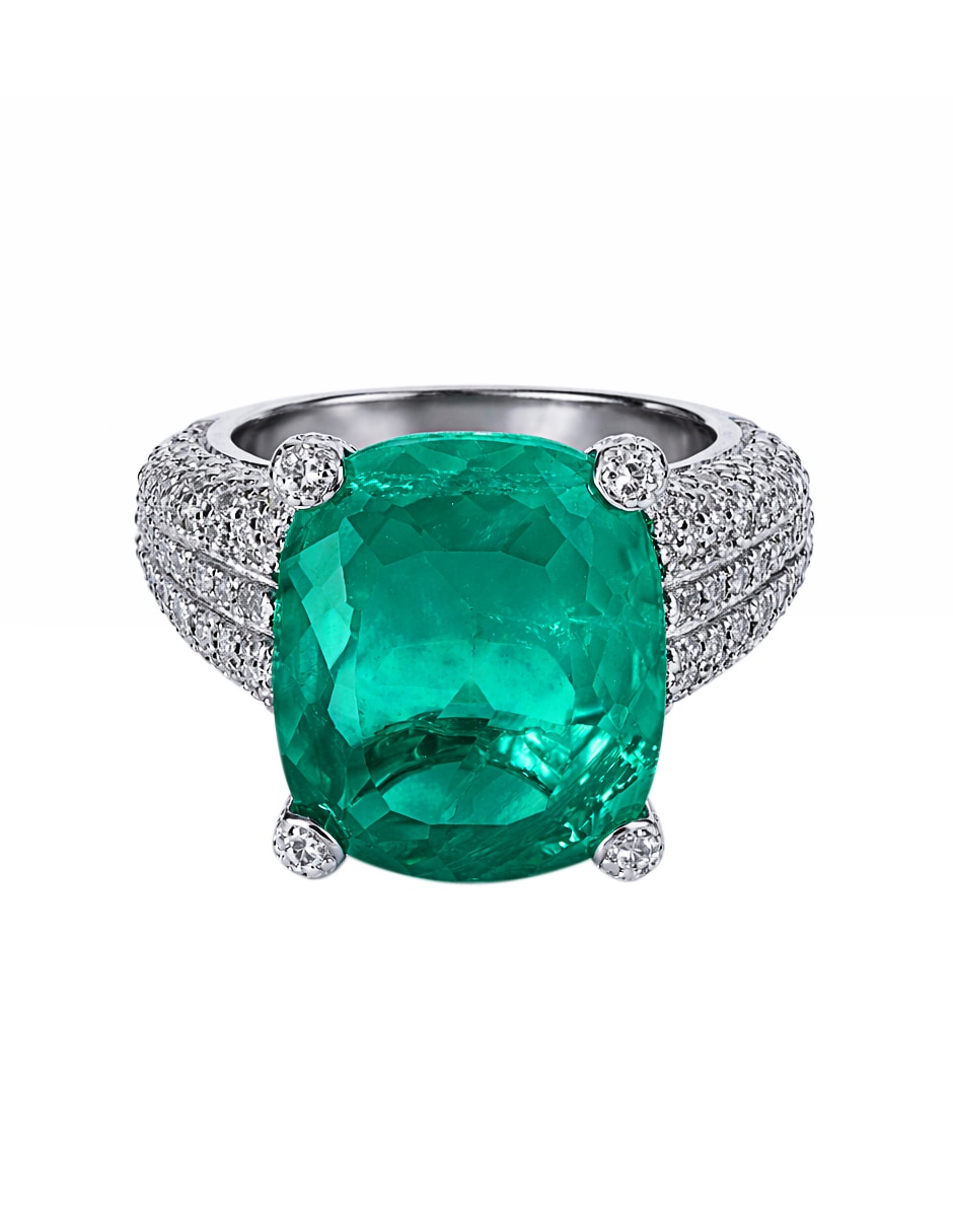 Anillo Gladkova Joyería P 925 de Plata Turmalina Pavé