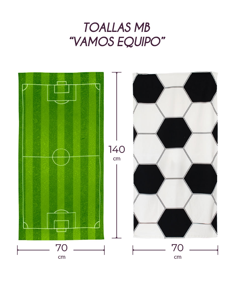Set toalla Home Access Vamos Equipo Fútbol de algodón