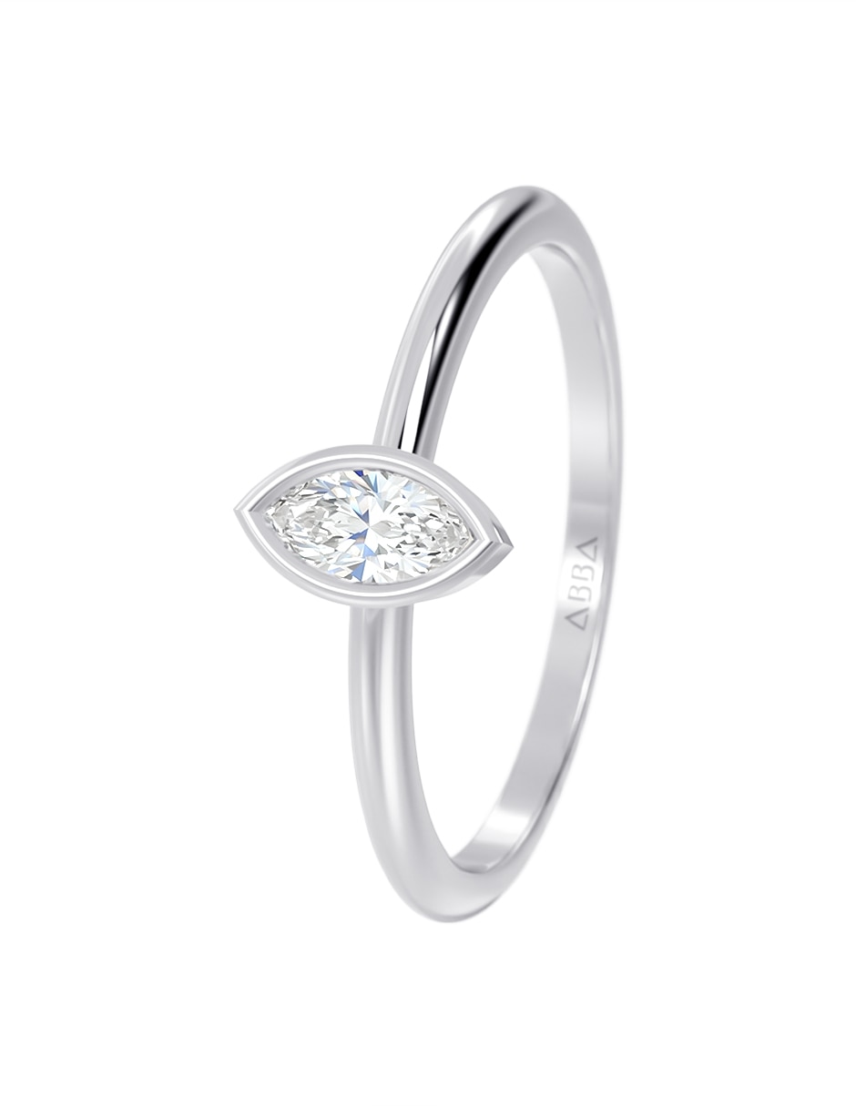 Anillo 10 k de oro zirconia brillante 2