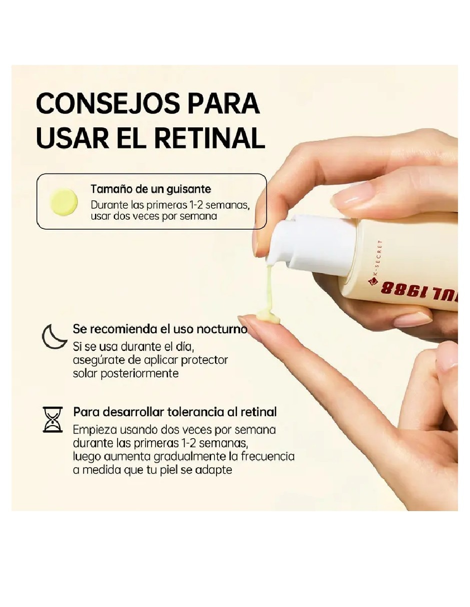 Sérum antiedad facial Iluminador Retinal 30 ml Todo tipo piel 3