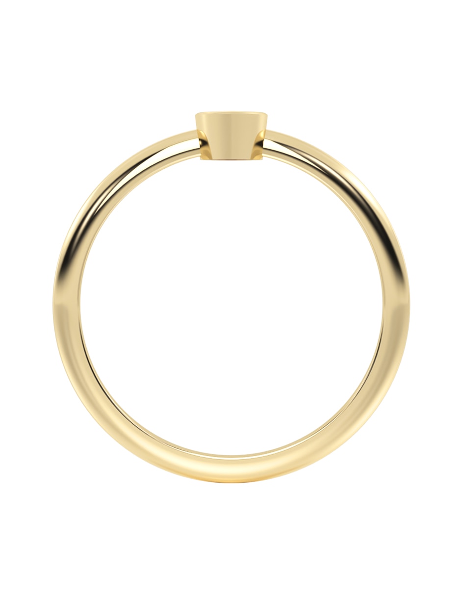 Anillo abba joyas 14 k de oro zirconia brillante