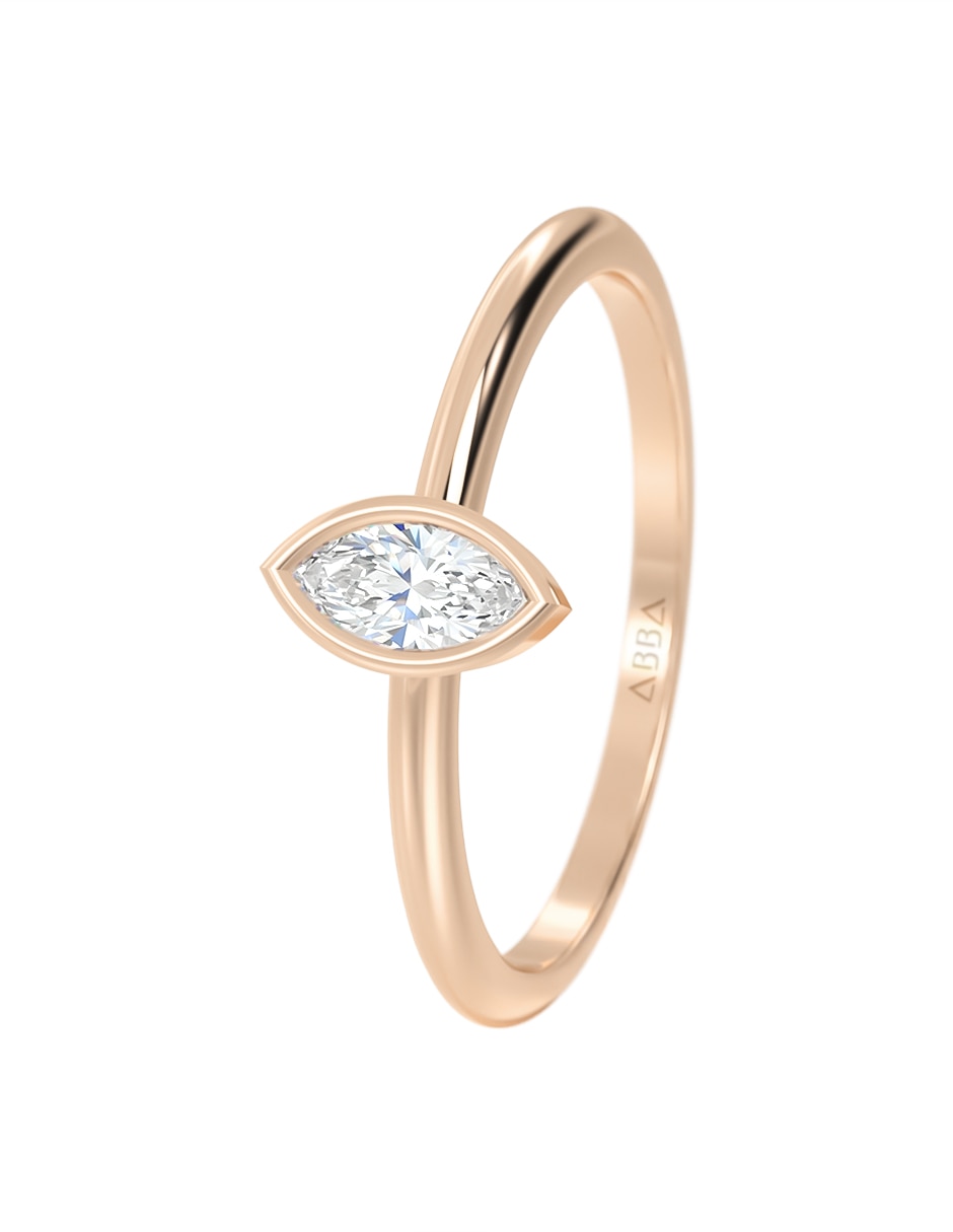 Anillo 14 k de oro zirconia brillante 4