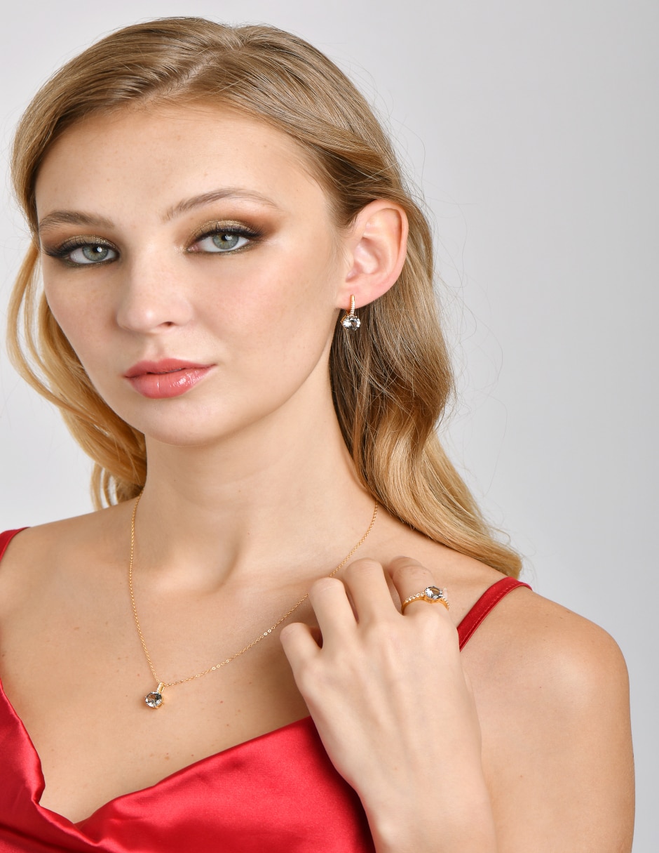 Anillo Gladkova Joyeria P 925 de plata espinela chapa de oro