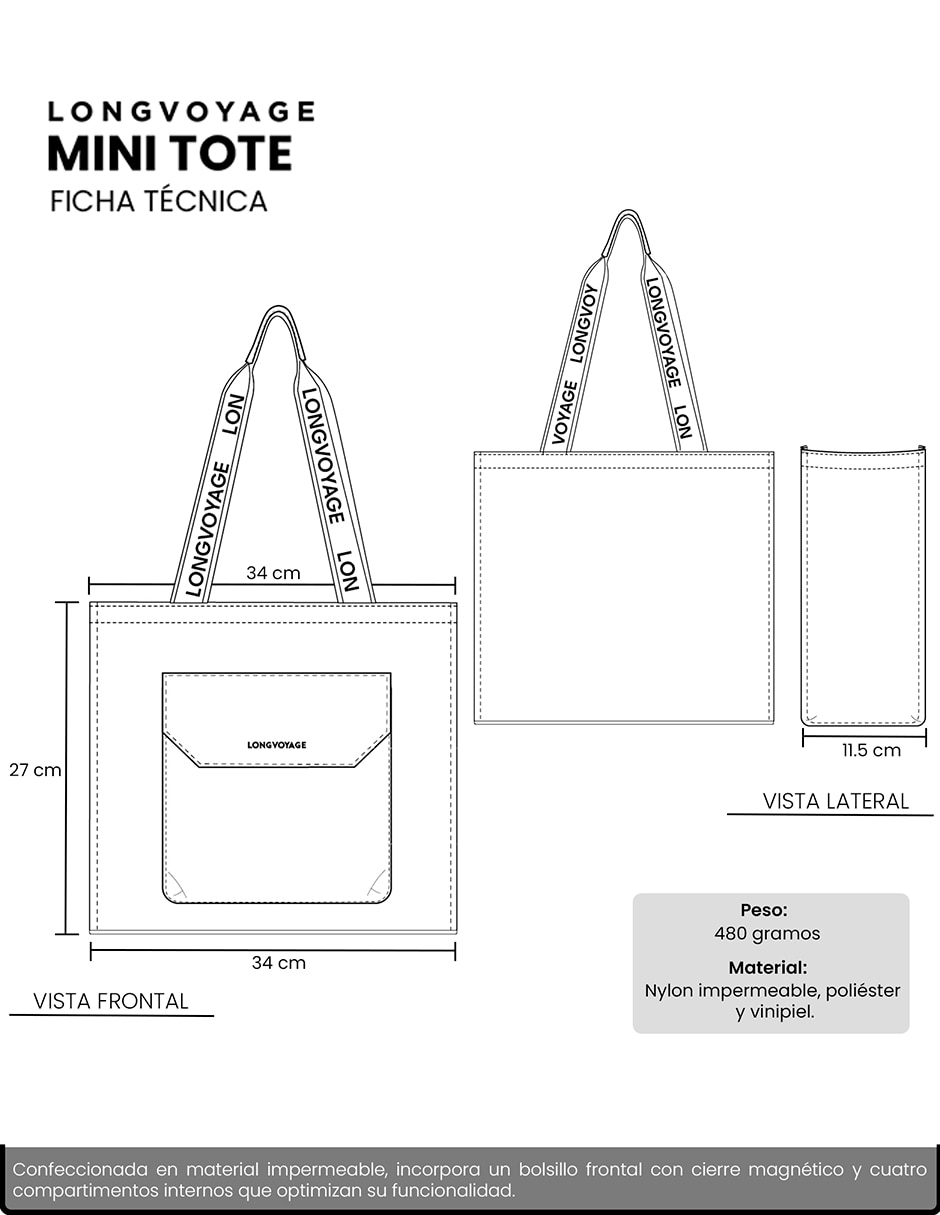 Bolsa tote mini para mujer 8