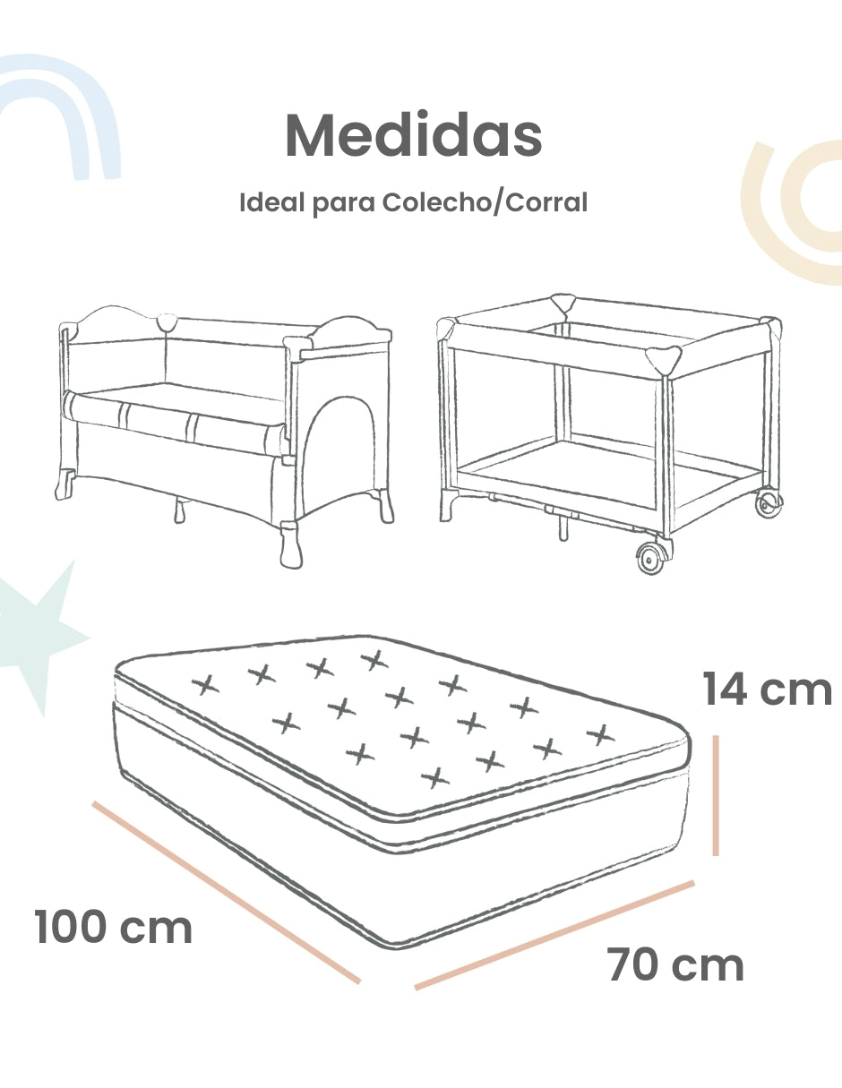 Set sábanas cajón de algodón y poliéster nap manchitas
