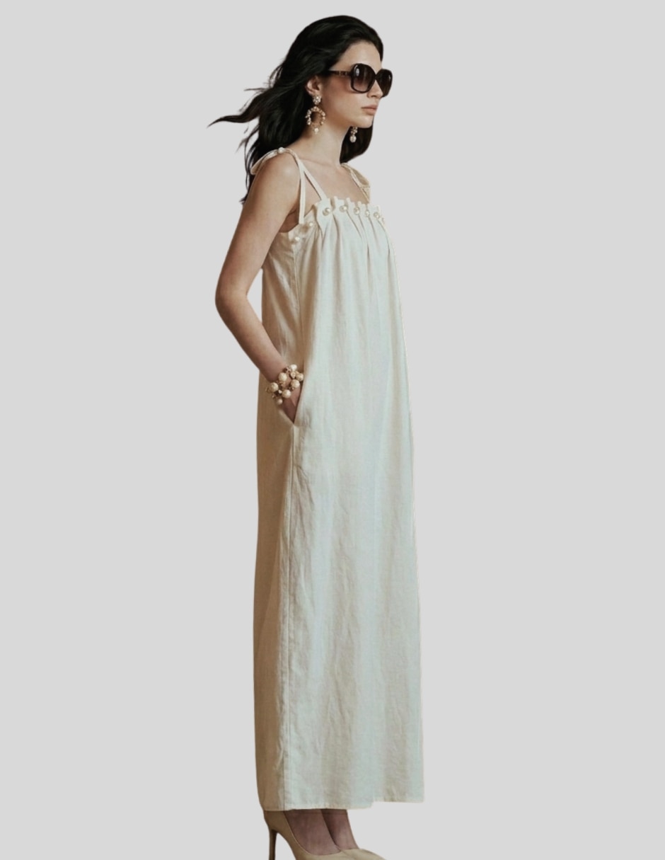 Vestido maxi casual malabis vestido largo mujer tirantes ajustables para mujer