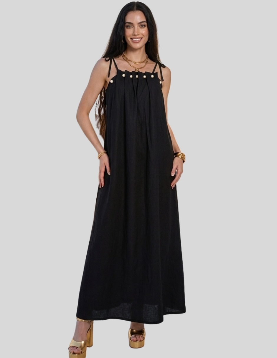 Vestido maxi casual vestido largo mujer tirantes ajustables para mujer Vestido maxi casual vestido largo mujer tirantes ajustables para mujer