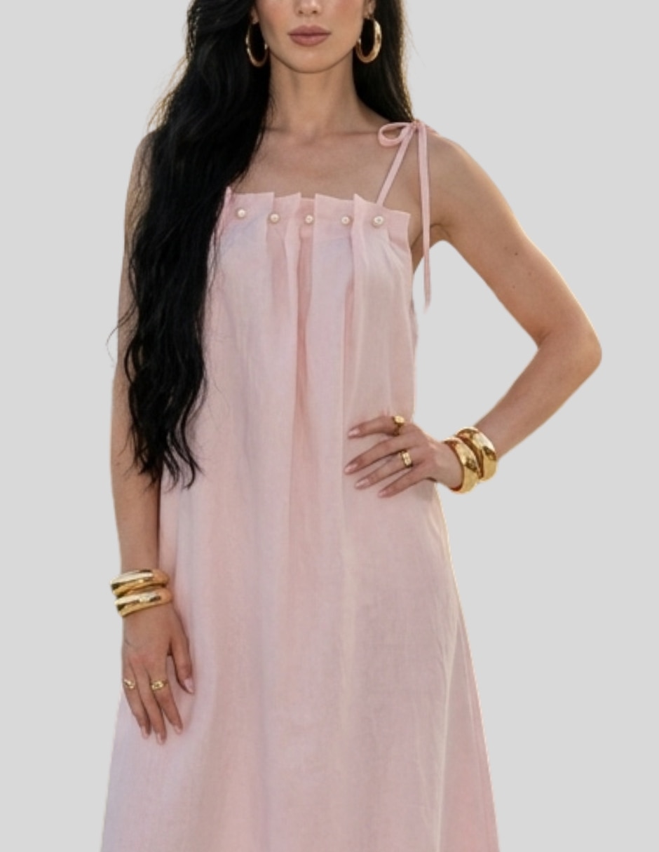 Vestido maxi casual vestido largo mujer tirantes ajustables para mujer 2