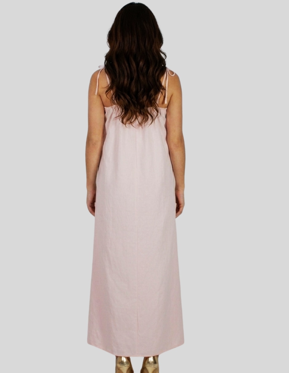Vestido maxi casual vestido largo mujer tirantes ajustables para mujer 4