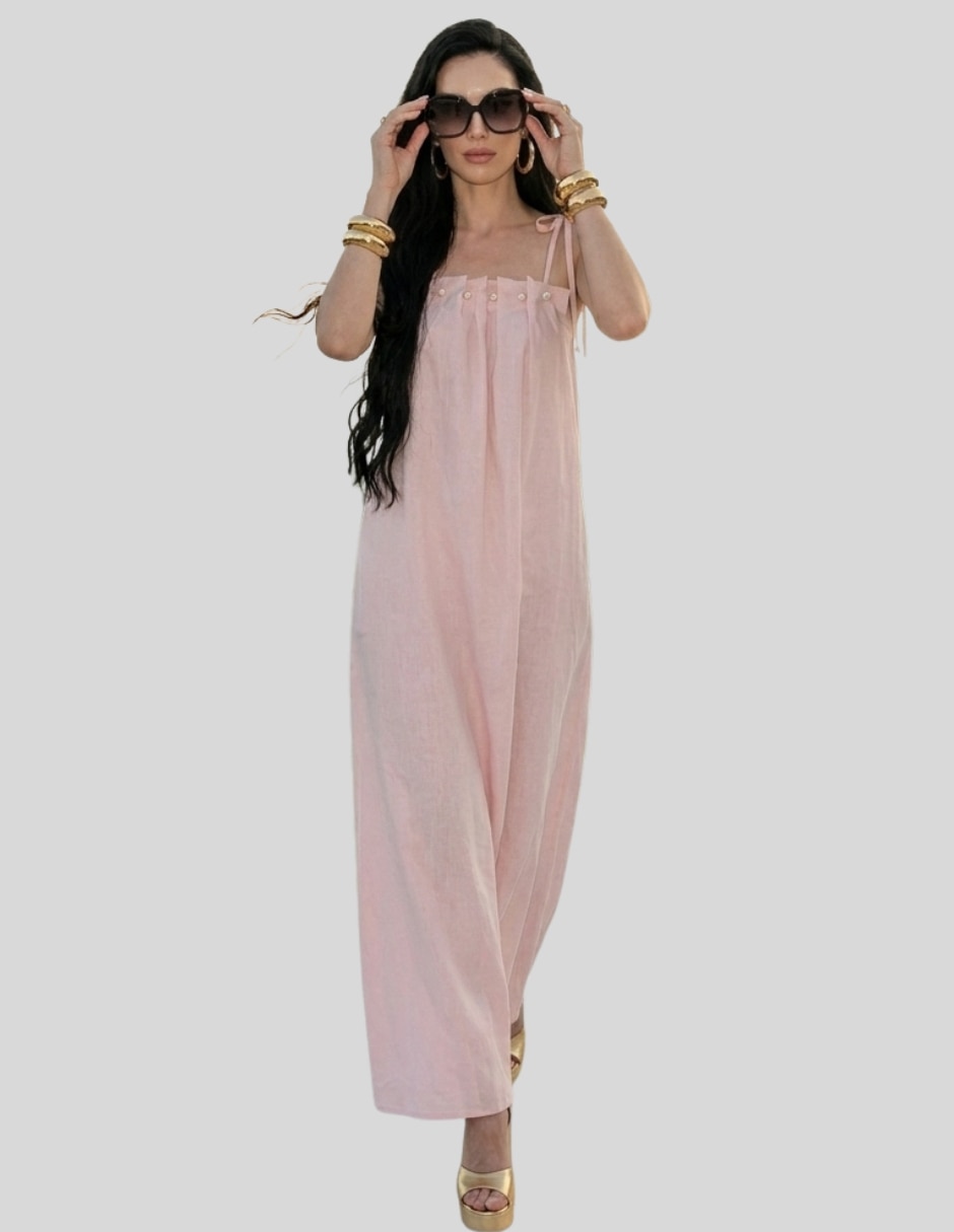 Vestido maxi casual vestido largo mujer tirantes ajustables para mujer 6